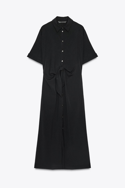 VESTIDO MIDI CON LAZO