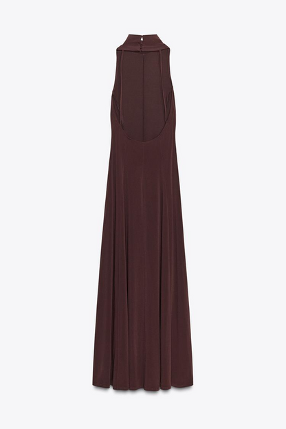 VESTIDO LARGO DE ESPALDA DESCUBIERTA